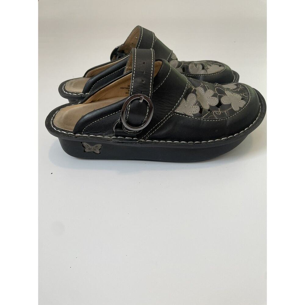 Alegria Size 36 (US 6-6.5) Black Daisy Mary Jane Shoes Professional